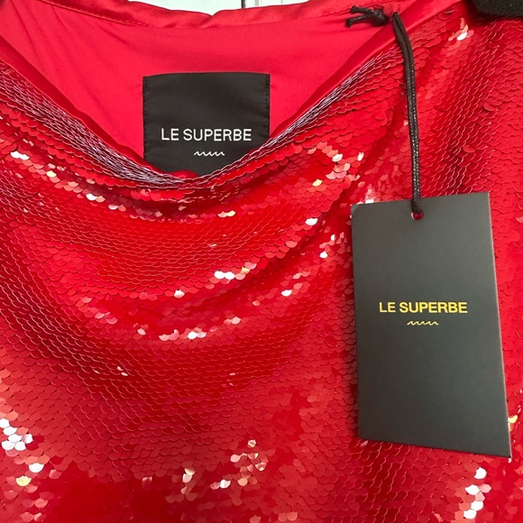 Red Sequin Wrap Midi Skirt - Picture 7 of 7